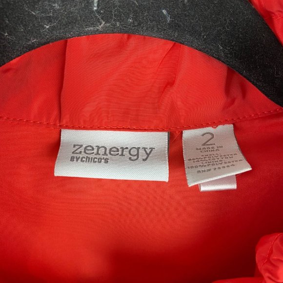 Chico's Zenergy Red Zip Up Jacket Size Medium‎ - Picture 3 of 4